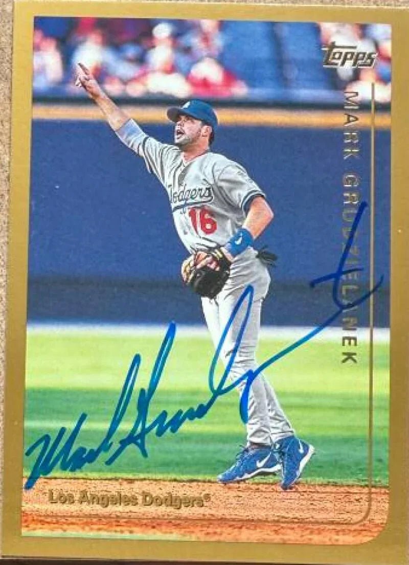 Mark Grudzielanek Signed 1999 Topps Baseball Card - Los Angeles Dodgers #308