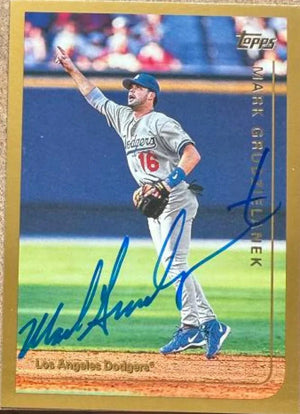 Mark Grudzielanek Signed 1999 Topps Baseball Card - Los Angeles Dodgers #308