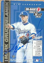 Mark Grudzielanek Signed 2000 MLB Showdown 1st Edition Baseball Card - Los Angeles Dodgers #221