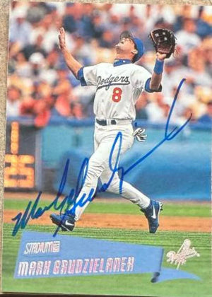 Mark Grudzielanek Signed 2000 Stadium Club Baseball Card - Los Angeles Dodgers #132