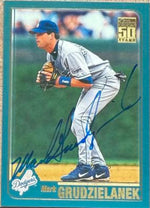 Mark Grudzielanek Signed 2001 Topps Baseball Card - Los Angeles Dodgers #206
