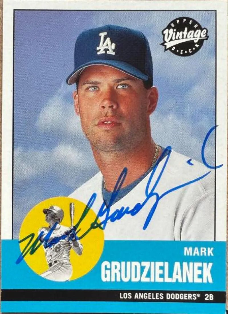 Mark Grudzielanek Signed 2001 Upper Deck Vintage Baseball Card - Los Angeles Dodgers #238