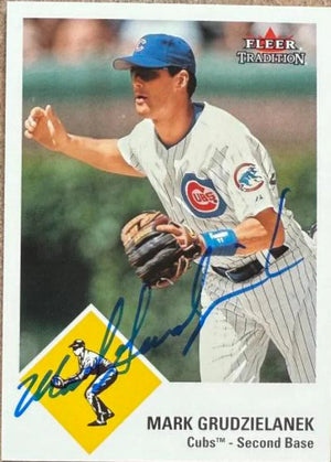 Mark Grudzielanek Signed 2003 Fleer Tradition Update Baseball Card - Chicago Cubs #U82