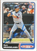 Mark Grudzielanek Signed 2003 Topps Total Baseball Card - Chicago Cubs #638