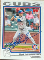 Mark Grudzielanek Signed 2004 Topps Baseball Card - Chicago Cubs #195