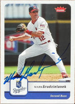 Mark Grudzielanek Signed 2006 Fleer Baseball Card - Kansas City Royals #90