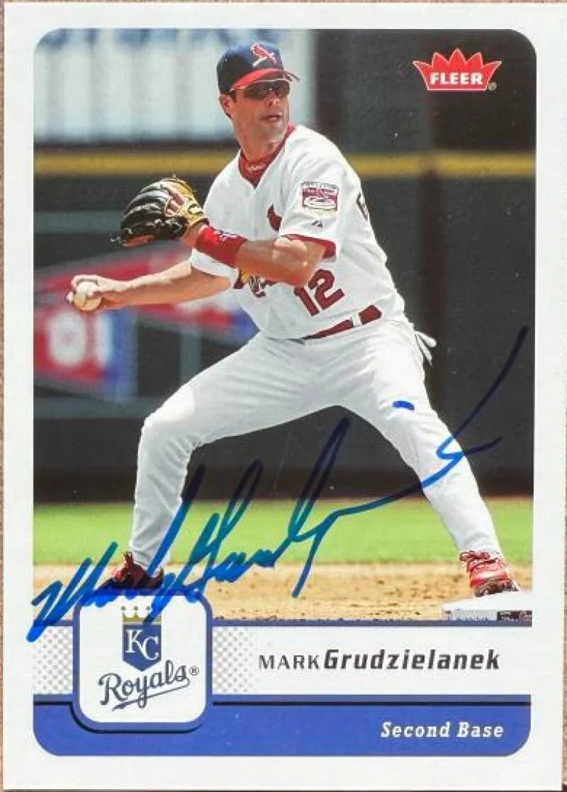 Mark Grudzielanek Signed 2006 Fleer Baseball Card - Kansas City Royals #90