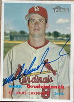 Mark Grudzielanek Signed 2006 Topps Heritage Baseball Card - St Louis Cardinals #314 SP