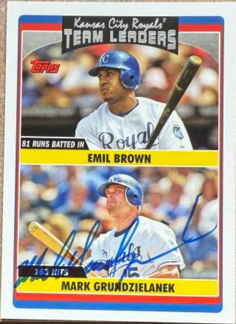 Mark Grudzielanek Signed 2006 Topps Updates & Highlights Baseball Card - Kansas City Royals #UH316