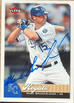 Mark Grudzielanek Signed 2007 Fleer Baseball Card - Kansas City Royals #15