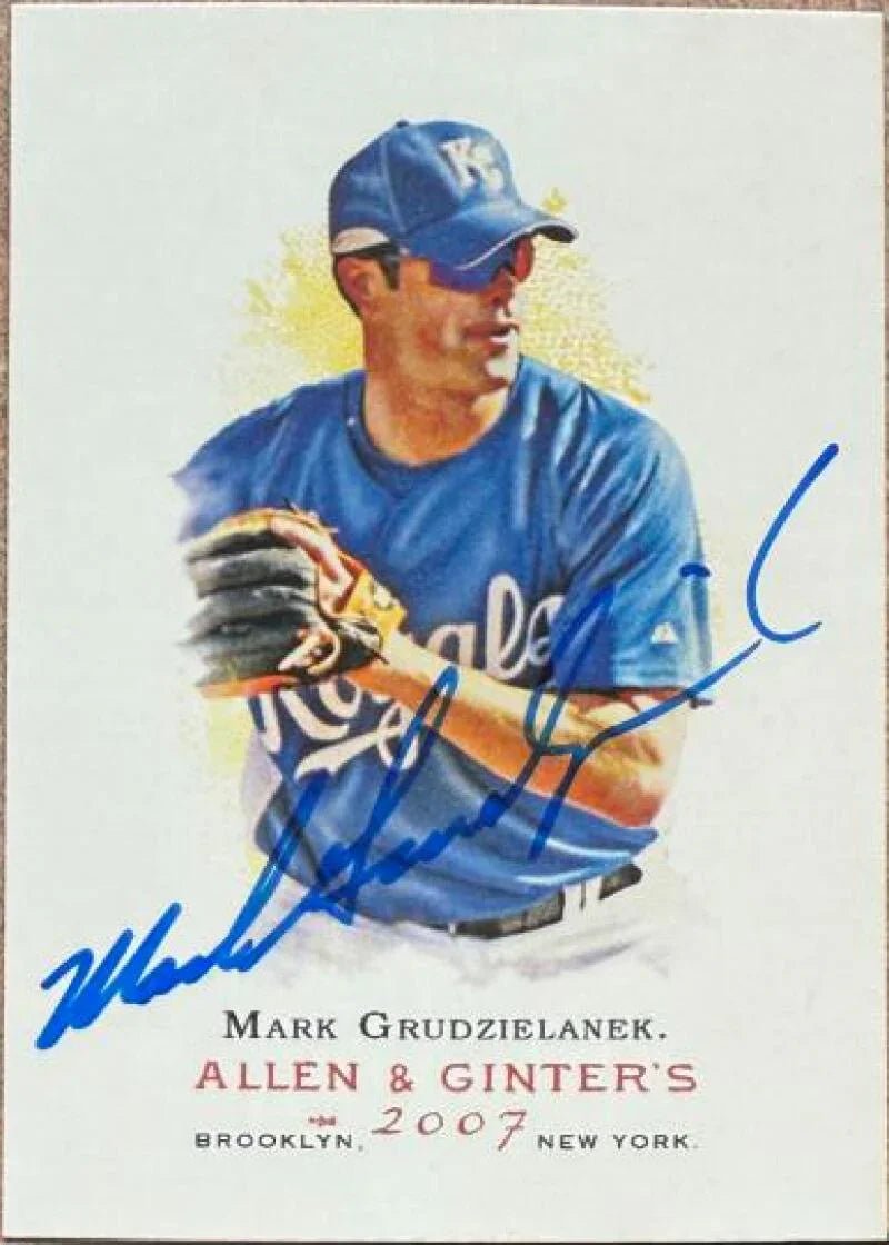 Mark Grudzielanek Signed 2007 Topps Allen & Ginter Baseball Card - Kansas City Royals #34