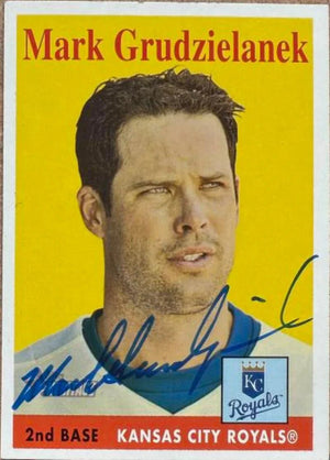 Mark Grudzielanek Signed 2007 Topps Heritage Baseball Card - Kansas City Royals #280