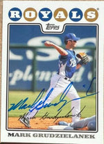 Mark Grudzielanek Signed 2008 Topps Baseball Card - Kansas City Royals #222