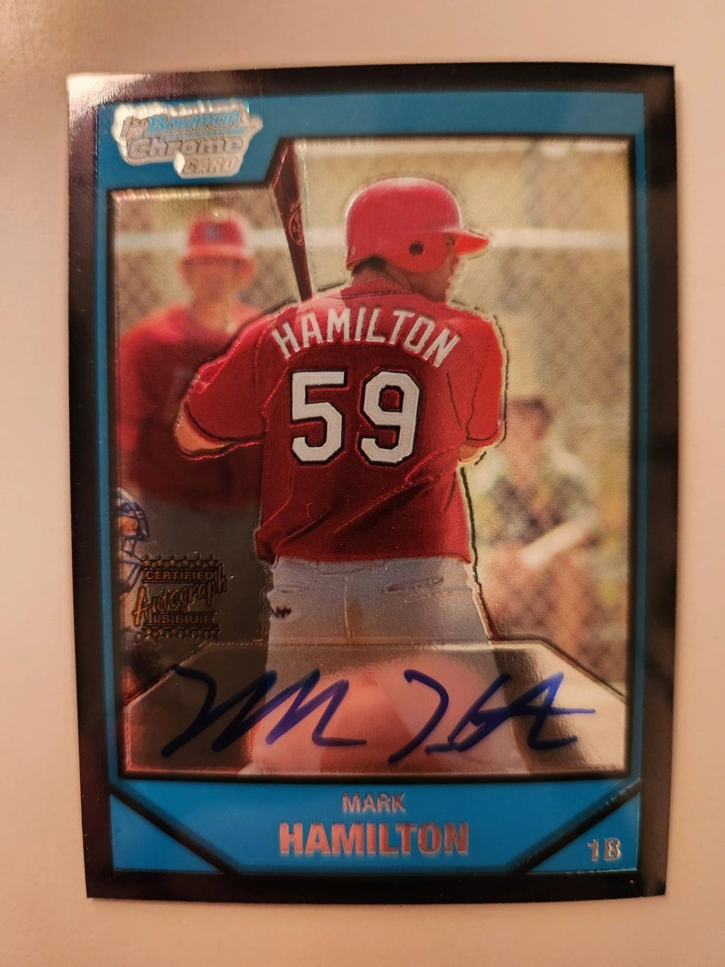 Mark Hamilton Signed 2007 Bowman Chrome Prospects Baseball Card - St Louis Cardinals #BC252 AU