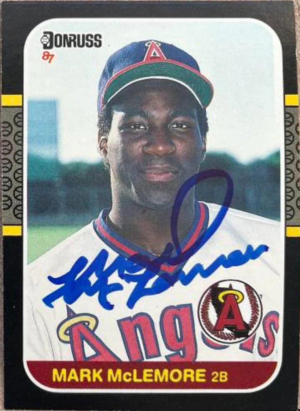 Mark McLemore Signed 1987 Donruss Baseball Card - California Angels