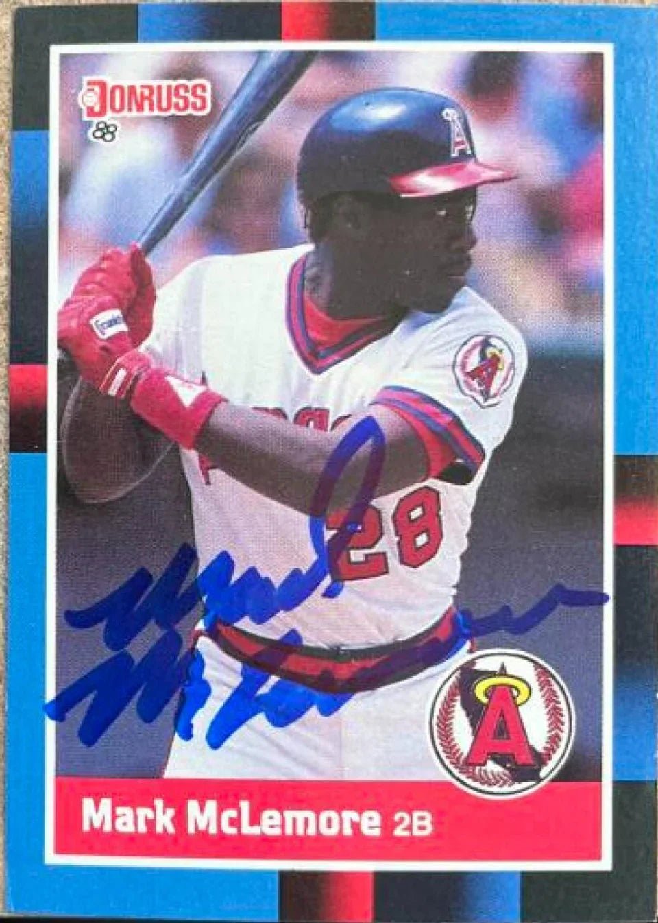 Mark McLemore Signed 1988 Donruss Baseball Card - California Angels