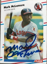 Mark McLemore Signed 1988 Fleer Baseball Card - California Angels