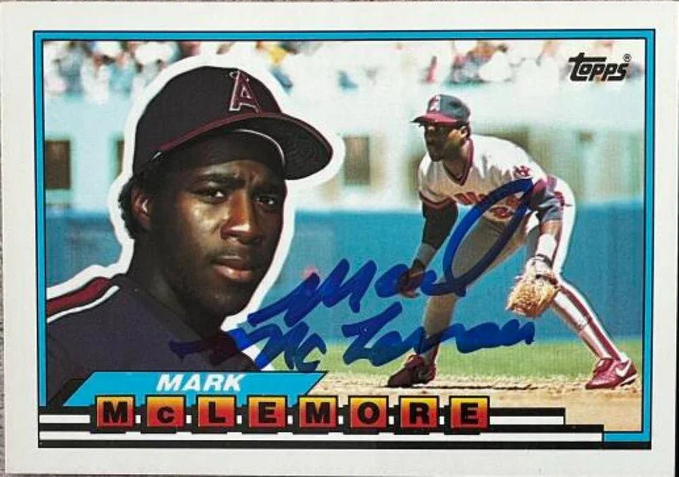 Mark McLemore Signed 1989 Topps Big Baseball Card - California Angels