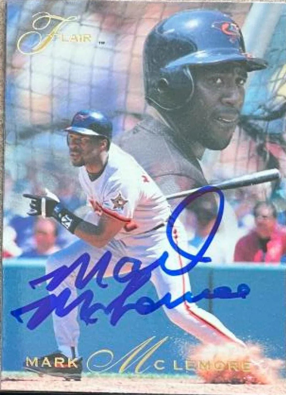 Mark McLemore Signed 1993 Flair Baseball Card - Baltimore Orioles