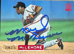 Mark McLemore Signed 1994 Stadium Club Baseball Card - Baltimore Orioles