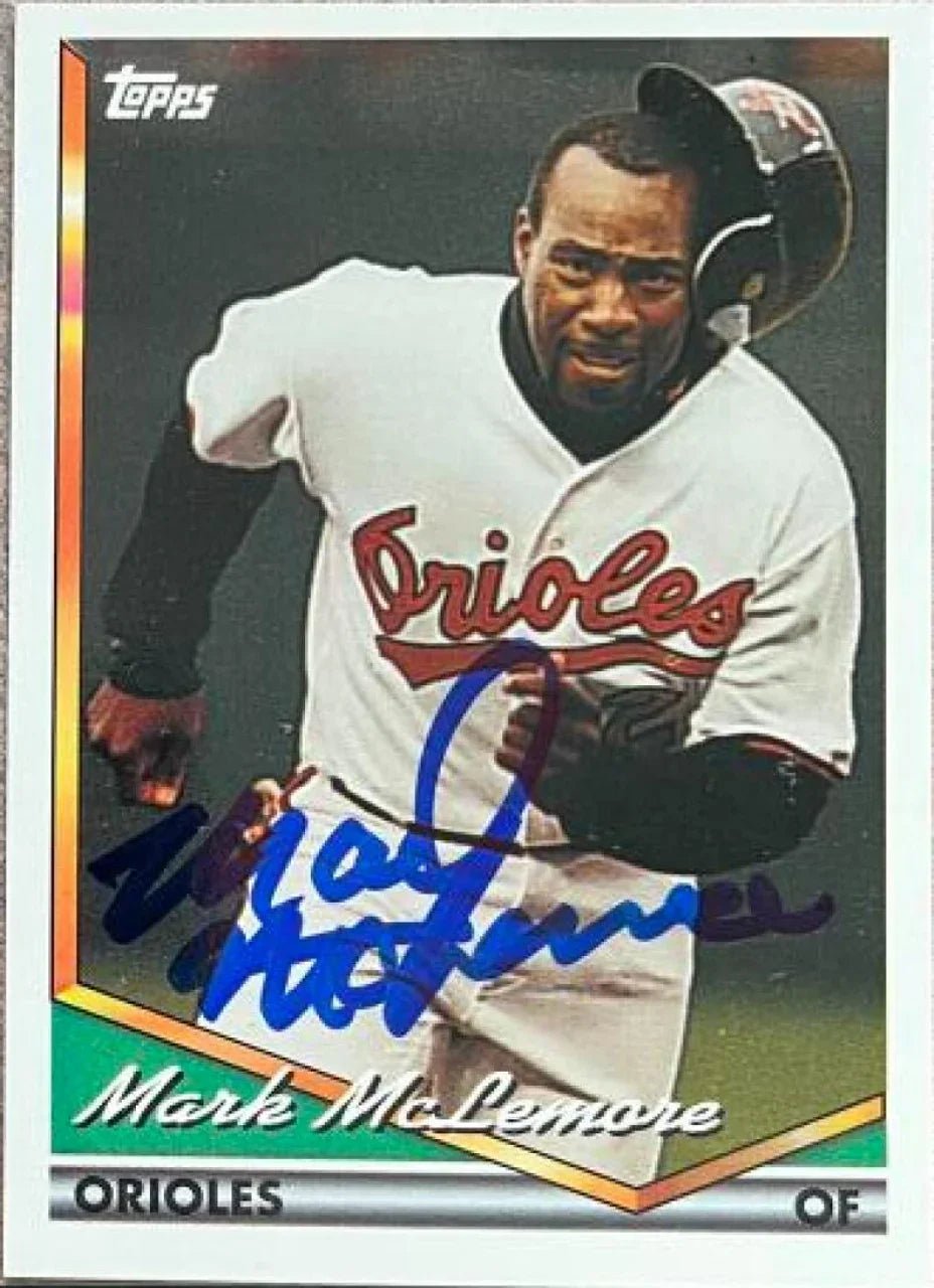 Mark McLemore Signed 1994 Topps Baseball Card - Baltimore Orioles