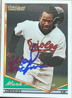 Mark McLemore Signed 1994 Topps Gold Baseball Card - Baltimore Orioles