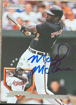 Mark McLemore Signed 1995 Donruss Baseball Card - Baltimore Orioles