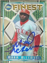 Mark McLemore Signed 1995 Topps Finest Baseball Card - Texas Rangers