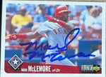 Mark McLemore Signed 1996 Collector's Choice Baseball Card - Texas Rangers