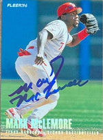 Mark McLemore Signed 1996 Fleer Tiffany Baseball Card - Texas Rangers