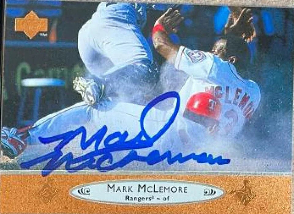 Mark McLemore Signed 1996 Upper Deck Baseball Card - Texas Rangers