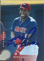 Mark McLemore Signed 1997 Donruss Baseball Card - Texas Rangers