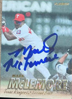 Mark McLemore Signed 1997 Fleer Baseball Card - Texas Rangers