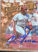 Mark McLemore Signed 1997 Topps Finest Baseball Card - Texas Rangers