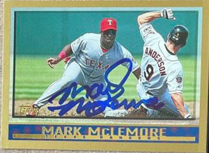 Mark McLemore Signed 1998 Topps Baseball Card - Texas Rangers