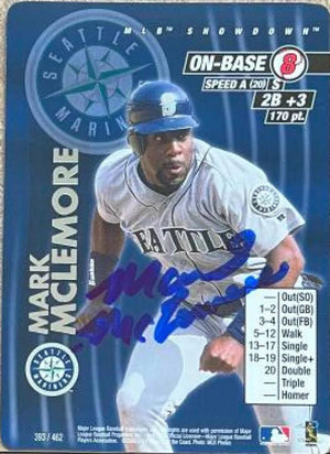 Mark McLemore Signed 2001 MLB Showdown Unlimited Baseball Card - Seattle Mariners