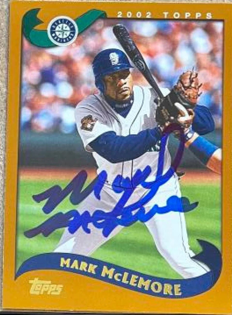 Mark McLemore Signed 2002 Topps Baseball Card - Seattle Mariners