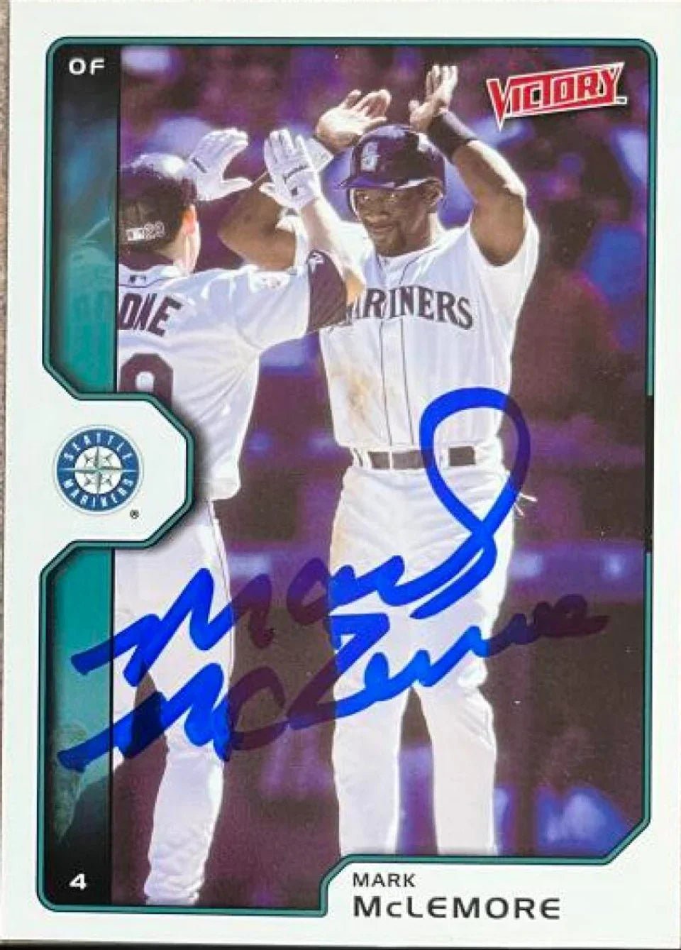 Mark McLemore Signed 2002 Upper Deck Victory Baseball Card - Seattle Mariners