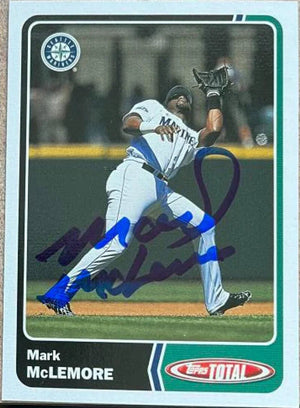 Mark McLemore Signed 2003 Topps Total Baseball Card - Seattle Mariners