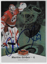 Martin Gerber Signed 2006-07 Flair Showcase Hockey Card - Ottawa Senators