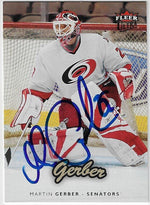 Martin Gerber Signed 2006-07 Fleer Ultra Hockey Card - Ottawa Senators