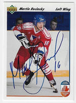 Martin Rucinsky Signed 1991-92 Upper Deck Canada Cup Hockey Card - Czech Republic