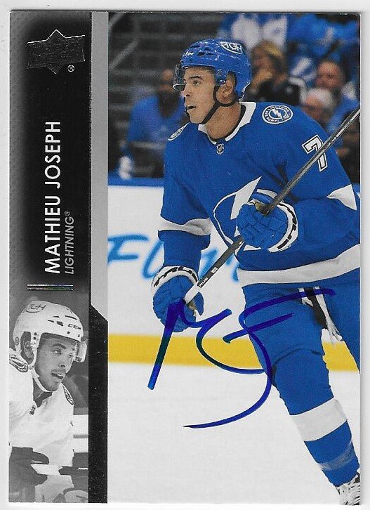 Mathieu Joseph Signed 2021-22 Upper Deck Hockey Card - Tampa Bay Lightning