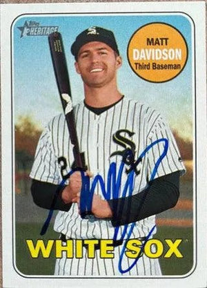 Matt Davidson Signed 2015 Topps Heritage Baseball Card - Chicago White Sox