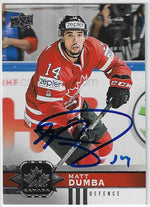 Matt Dumba Signed 2017-18 Canadian Tire Upper Deck Hockey Card - Team Canada