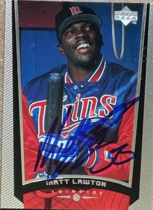 Matt Lawton Signed 1999 Upper Deck Baseball Card - Minnesota Twins