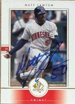 Matt Lawton Signed 2000 SP Authentic Baseball Card - Minnesota Twins