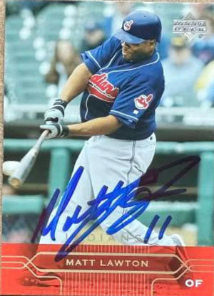 Matt Lawton Signed 2005 Upper Deck Baseball Card - Cleveland Indians