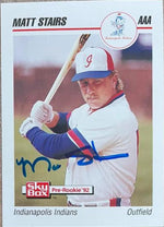 Matt Stairs Signed 1992 Skybox AAA Baseball Card - Indianapolis Indians