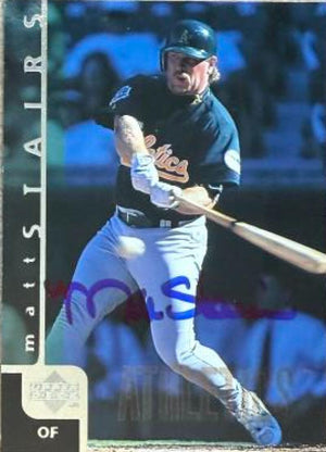 Matt Stairs Signed 1998 Upper Deck Baseball Card - Oakland A's #470